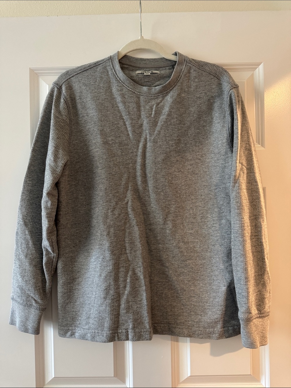 Orvis Heather Gray Waffle Thermal Crew